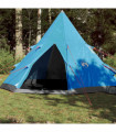 vidaXL Camping Tent Tipi 4-Person Blue Waterproof
