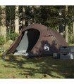 vidaXL Camping Tent Tunnel 2-Person Brown Waterproof