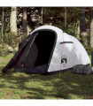 vidaXL Camping Tent Tunnel 2-Person White Blackout Fabric Waterproof