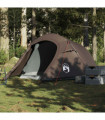 vidaXL Camping Tent Tunnel 3-Person Brown Waterproof