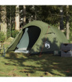 vidaXL Camping Tent Tunnel 3-Person Olive Green Waterproof
