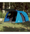 vidaXL Camping Tent Tunnel 4-Person Blue Waterproof
