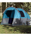 vidaXL Camping Tent Tunnel 4-Person Blue Waterproof