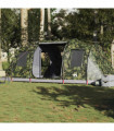 vidaXL Camping Tent Tunnel 4-Person Camouflage Waterproof