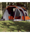vidaXL Camping Tent Tunnel 4-Person Grey Waterproof