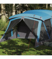 vidaXL Camping Tent with Porch 4-Person Blue Waterproof