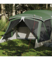 vidaXL Camping Tent with Porch 4-Person Green Waterproof