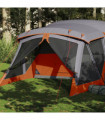 vidaXL Camping Tent with Porch 4-Person Orange Waterproof