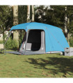 vidaXL Camping Tent with Porch Dome 5-Person Blue Waterproof
