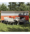 vidaXL Camping Windbreak Grey and Orange 340x130 cm Waterproof