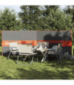 vidaXL Camping Windbreak Grey and Orange 344x120 cm Waterproof
