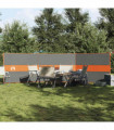 vidaXL Camping Windbreak Grey and Orange 490x123 cm Waterproof