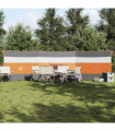 vidaXL Camping Windbreak Grey and Orange 508x130 cm Waterproof