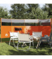 vidaXL Camping Windbreak Orange 366x152x152 cm Waterproof