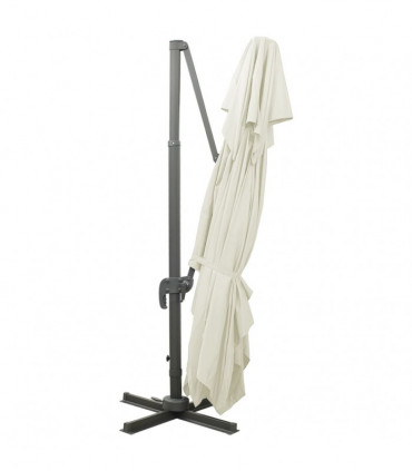 vidaXL Cantilever Umbrella with Double Top Sand 400x300 cm
