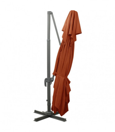 vidaXL Cantilever Umbrella with Double Top Terracotta 400x300 cm