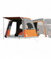 vidaXL Car Tent 4-Person Grey and Orange Waterproof