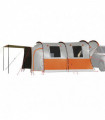 vidaXL Car Tent 4-Person Grey and Orange Waterproof