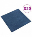 vidaXL Carpet Floor Tiles 20 pcs 5 m² 50x50 cm Dark Blue