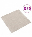 vidaXL Carpet Floor Tiles 20 pcs 5 m² 50x50 cm Light Beige