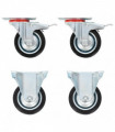 vidaXL Casters 4 pcs 75 mm