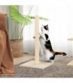 vidaXL Cat Scratching Post Cream 35x35x70 cm