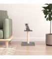 vidaXL Cat Scratching Post with Platform Light Grey 38 cm