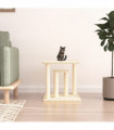vidaXL Cat Scratching Posts with Platforms Cream 50 cm