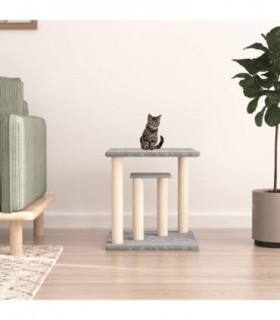 vidaXL Cat Scratching Posts with Platforms Light Grey 50 cm