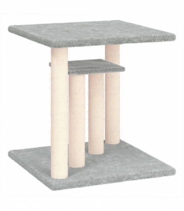 vidaXL Cat Scratching Posts with Platforms Light Grey 50 cm