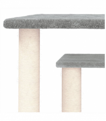 vidaXL Cat Scratching Posts with Platforms Light Grey 50 cm