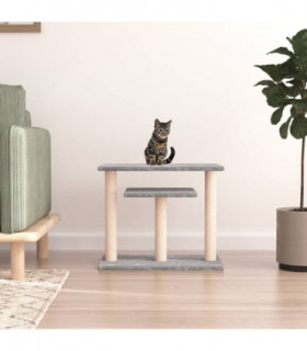 vidaXL Cat Scratching Posts with Platforms Light Grey 62.5 cm