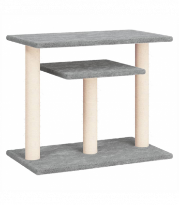 vidaXL Cat Scratching Posts with Platforms Light Grey 62.5 cm