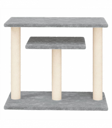 vidaXL Cat Scratching Posts with Platforms Light Grey 62.5 cm