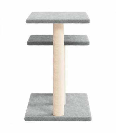 vidaXL Cat Scratching Posts with Platforms Light Grey 62.5 cm