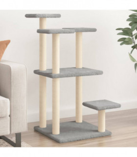 vidaXL Cat Scratching Posts with Platforms Light Grey 98.5 cm