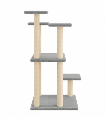 vidaXL Cat Scratching Posts with Platforms Light Grey 98.5 cm