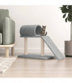 vidaXL Cat Scratching Posts with Tunnel and Ladder Light Grey 55.5 cm