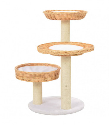 vidaXL Cat Tree with Sisal Scratching Post Natural Willow Wood