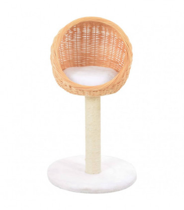 vidaXL Cat Tree with Sisal Scratching Post Natural Willow Wood