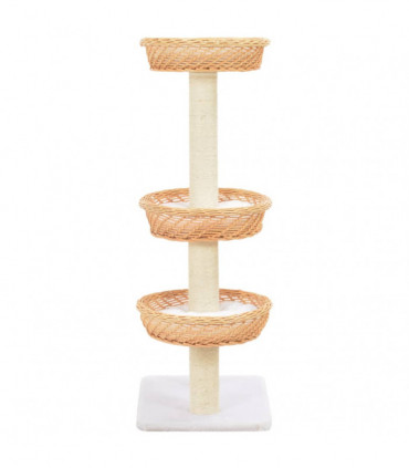 vidaXL Cat Tree with Sisal Scratching Post Natural Willow Wood