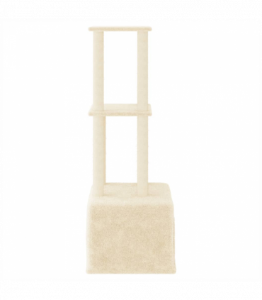 vidaXL Cat Tree with Sisal Scratching Posts Cream 133.5 cm