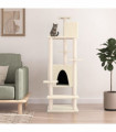 vidaXL Cat Tree with Sisal Scratching Posts Cream 154 cm
