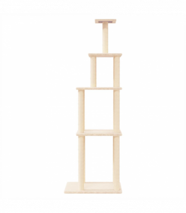 vidaXL Cat Tree with Sisal Scratching Posts Cream 183 cm