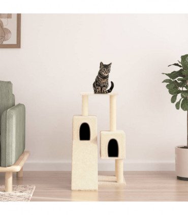 vidaXL Cat Tree with Sisal Scratching Posts Cream 82 cm