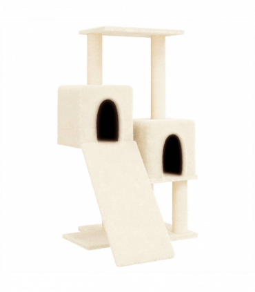 vidaXL Cat Tree with Sisal Scratching Posts Cream 82 cm
