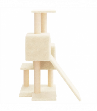 vidaXL Cat Tree with Sisal Scratching Posts Cream 82 cm