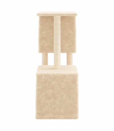 vidaXL Cat Tree with Sisal Scratching Posts Cream 86 cm