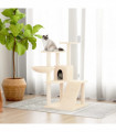 vidaXL Cat Tree with Sisal Scratching Posts Cream 94 cm