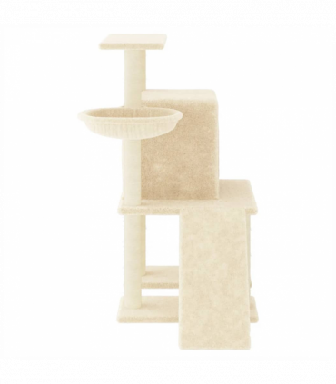 vidaXL Cat Tree with Sisal Scratching Posts Cream 96.5 cm
